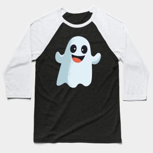 funny cute happy ghost - Halloween costume Baseball T-Shirt